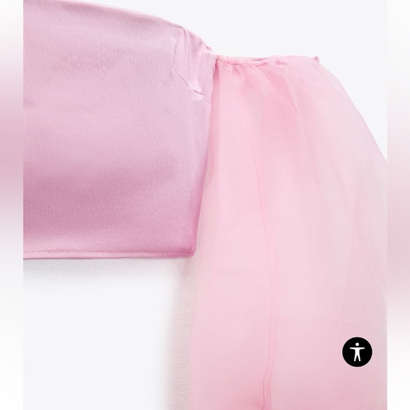 Pink organza Zara top - Picture 5 of 7